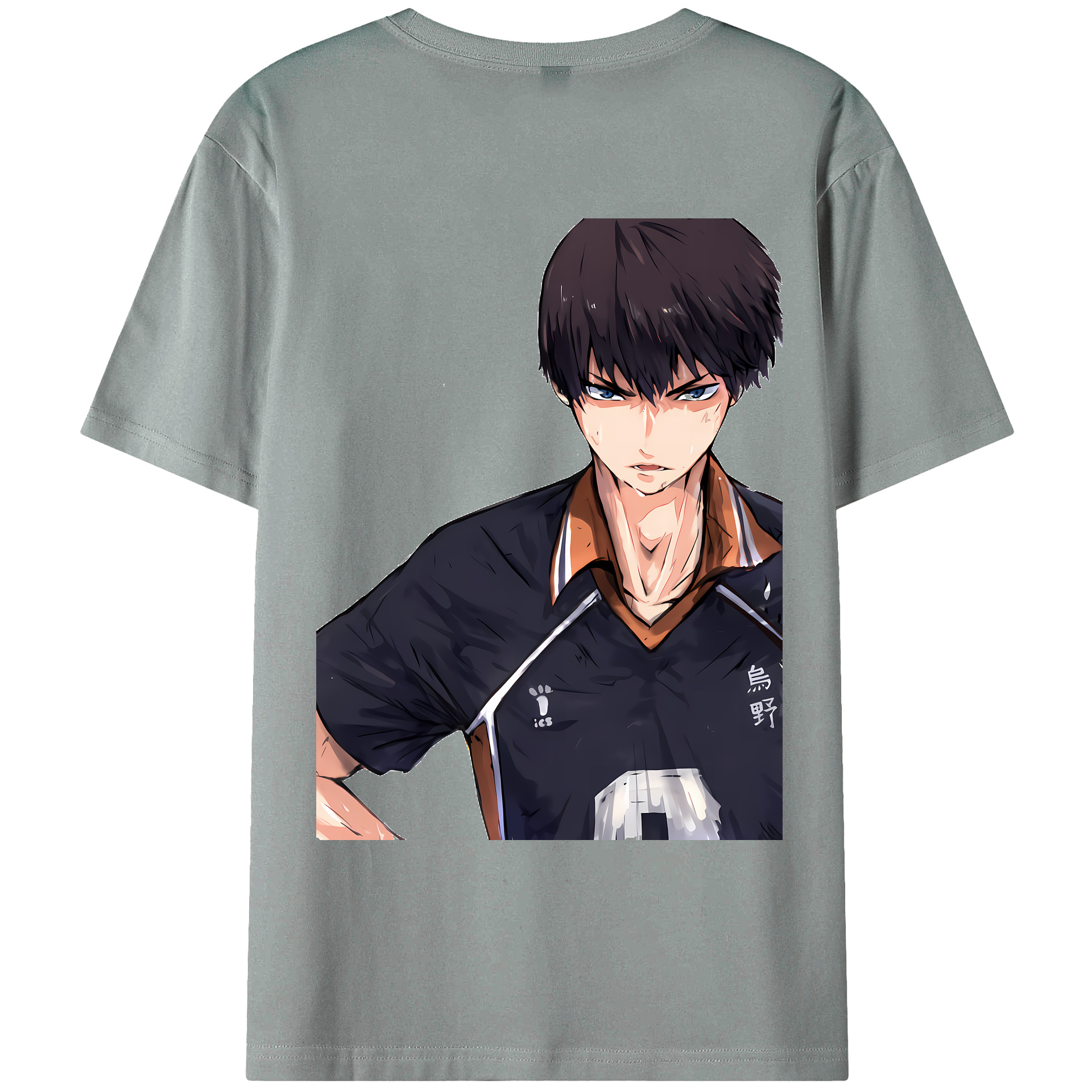 （画像用） ハイキュー!! Haikyu!! 綿100％ メンズ半袖Tシャツ（バックプリント） 通気性